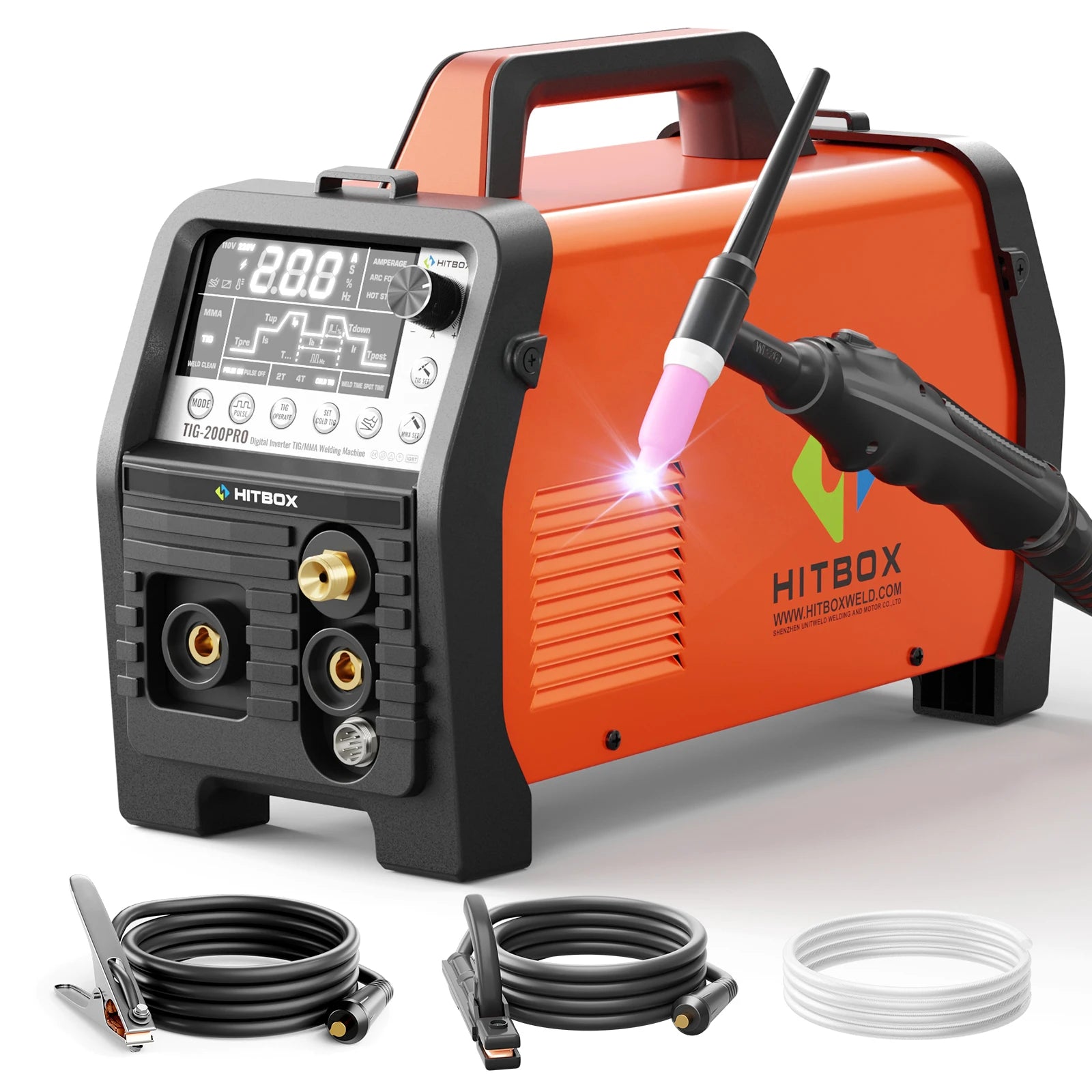 HITBOX TIG COLD Welding Machine 6IN1 MMA/HF/pulse Multifunctional TIG Welding Automatic Semi-automatic TIG Welder 220V TIG200Pro