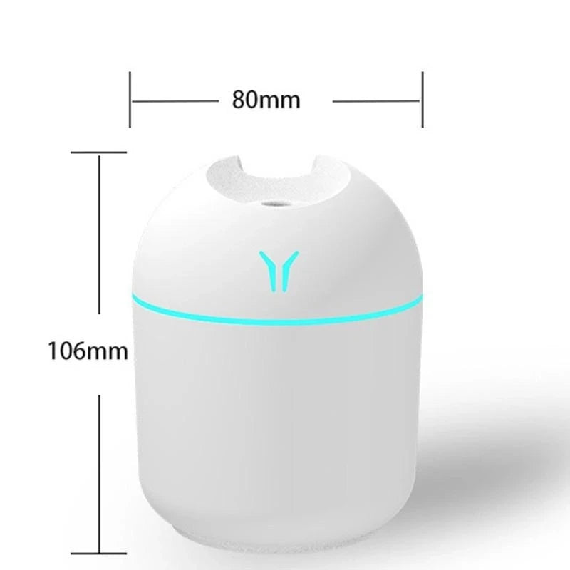 Difusor Portátil de Aceites Esenciales 250ml USB | Luz Nocturna | Sin BPA 🌿