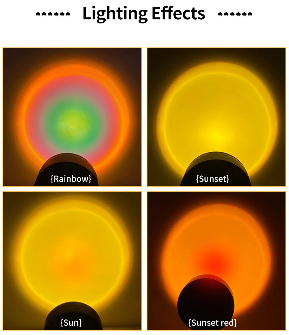 Tuya Smart Sunset Lamp USB Projector LED Night light with Remote Bluetooth App Control Atmosphere Mood Light for Photography