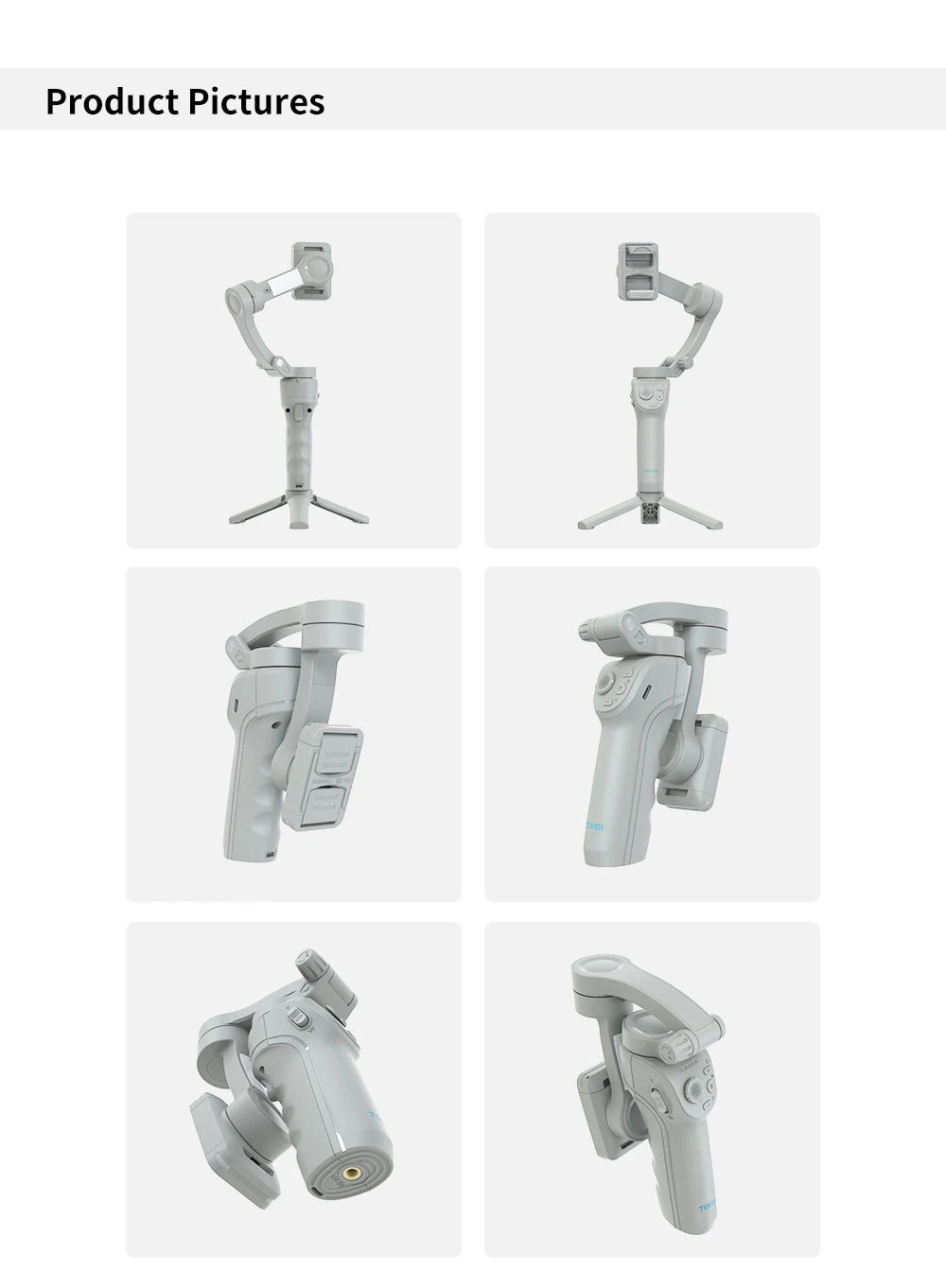 M01 3-Axis Smart Gimbal Handheld Stabilizer Selfie Tripod with Fill Light for Smartphone Anti Shake Foldable for Xiaomi iPhone - Firu Total Sales