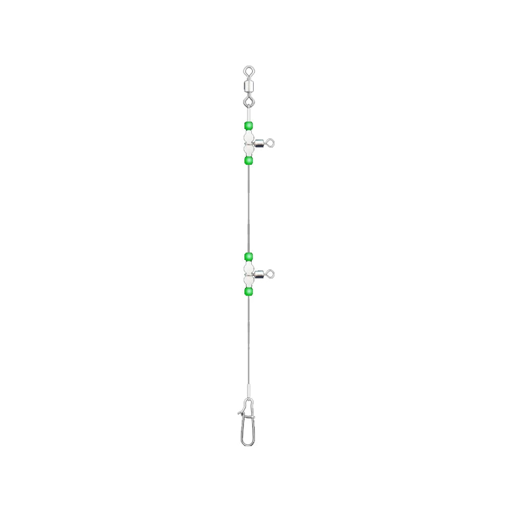 Night Glow Fishing Leaders Fishing Leader Line with Swivels and Snaps Luminous Fish Wire Leaders for Saltwater Freshwater
