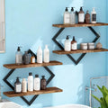 2pcs Floating rack, one set of two wall mounted racks, four-layer suspended racks, one set of two wall mounted racks