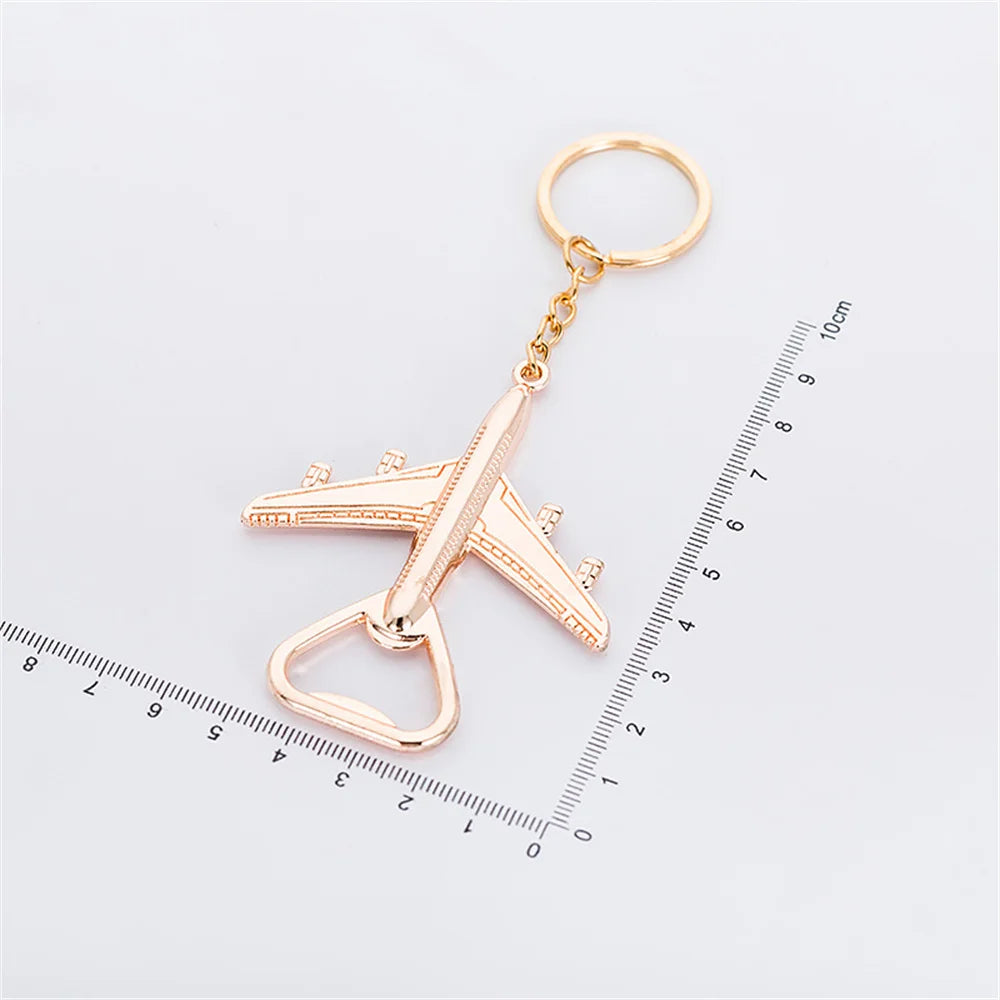 Creative Aviation Aircraft Keychain Car Metal Key Ring Male And Female Key Chain Business Small Gifts