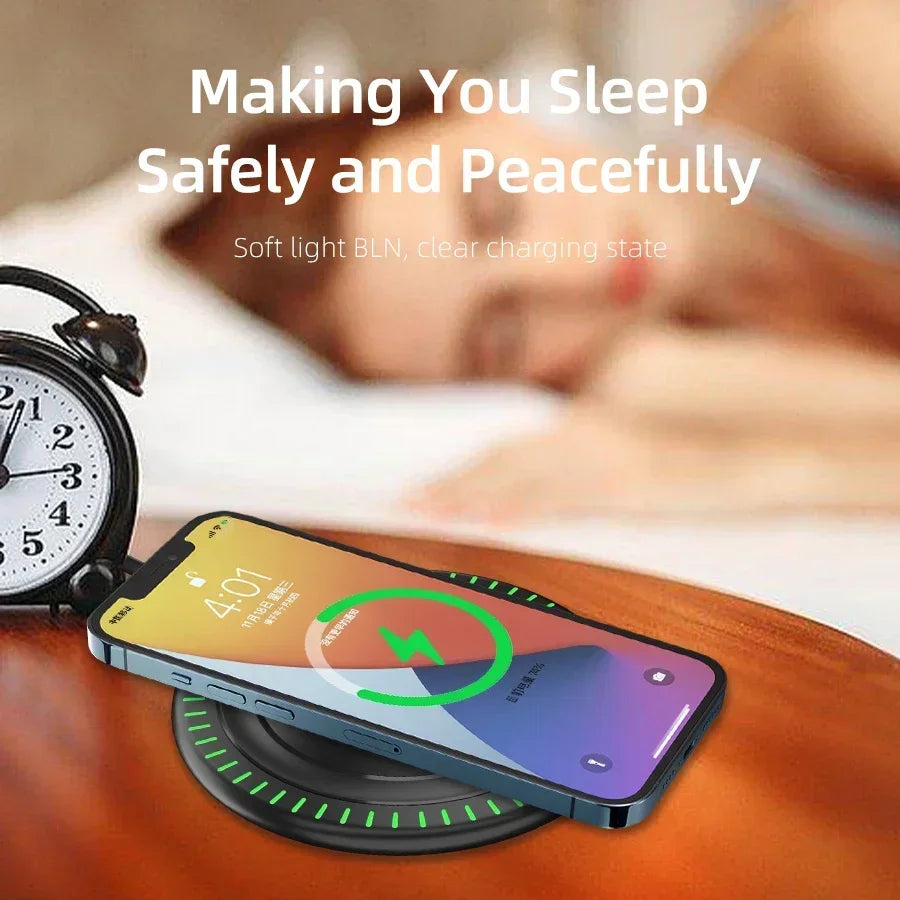 200W Fast Wireless Charging Pad | Samsung Galaxy S25/S24 + iPhone 16/15/14 + Xiaomi