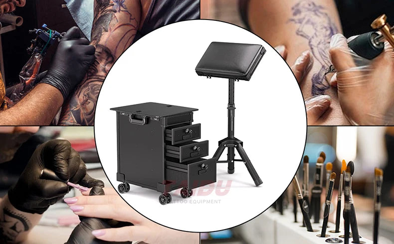 TAIDU Suitcase Tattoo With Three Drawers Luggage Case Composite PU ABS Traveling Case Large Storage Space Tattoo Equipment
