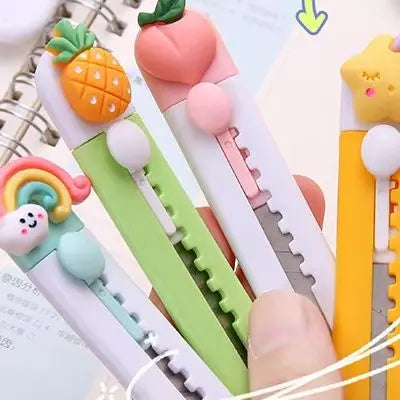 Cartoon Cute Mini Art Knife Student Stationery Hand Account Cutting Paper Knife Opening Express Package Small