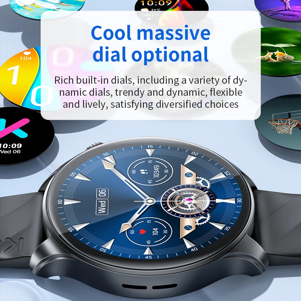 KUMI GW5 Pro Smartwatch 1.43" AMOLED IP68 Waterproof Bluetooth 5.2 Fitness Tracker Heart Rate Blood Oxygen Monitor