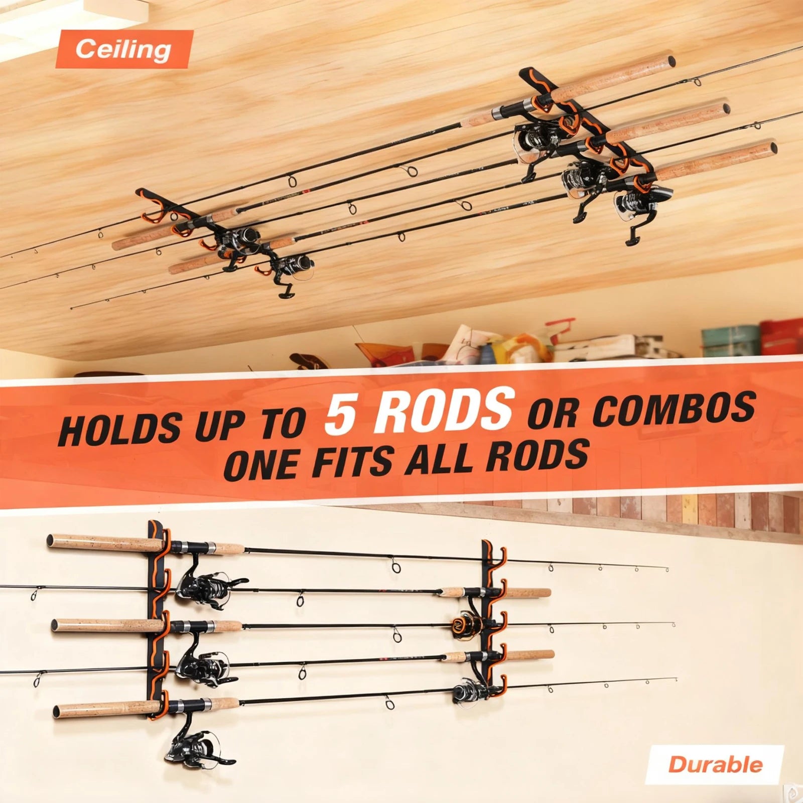 Plastic Top Fishing Rod Holder Portable Adjustable Rod Rack for Anglers Boat Kayak Fishing Accessories