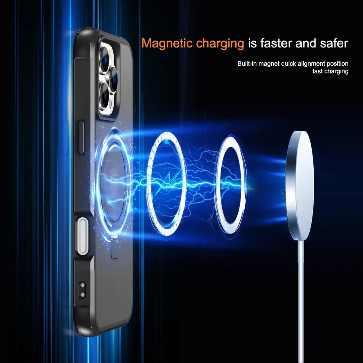 Magnetic Case for iPhone 16 15 14 13 12 11 Pro Max Plus with Mag-Safe Slim Cover - Firu Total Sales