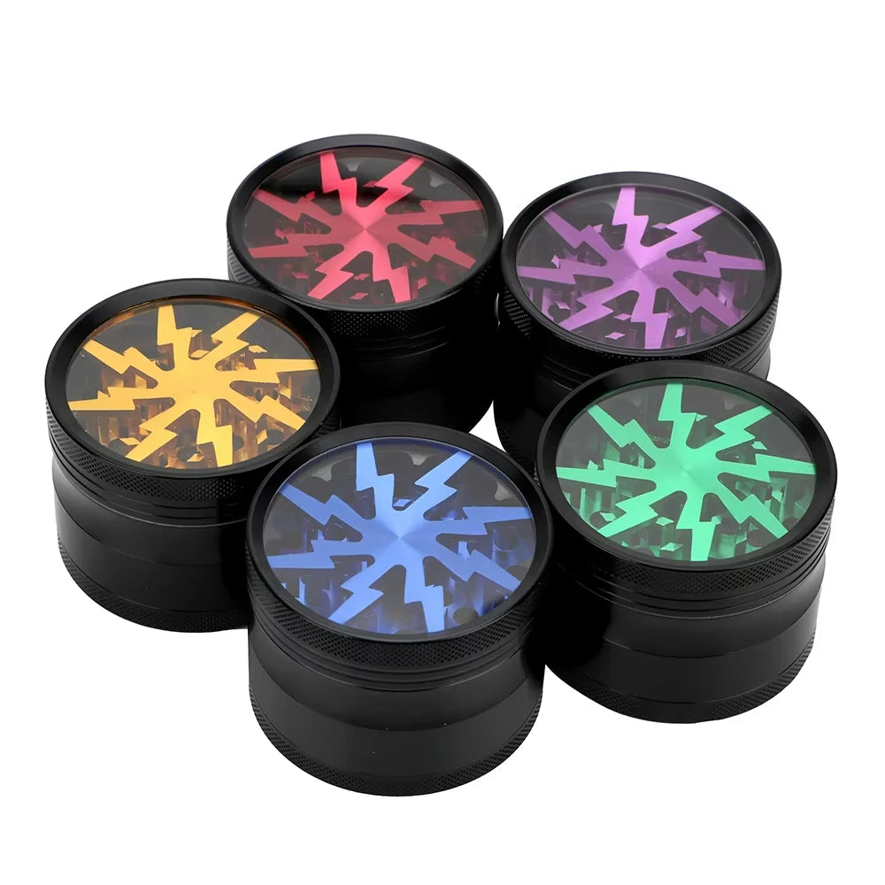 40mm/50mm /62mm 4 Layers Herbal Grinder Pepper Pot Spice Tobacco Mill Aluminum Alloy Dry Herb Crusher Smoking Cigarette Tools