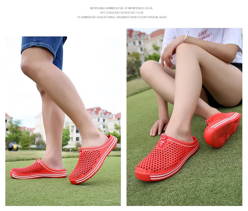 Aqua Shoes Unisex Hollow Out Slippers Casual Couple Beach Sandal Flip Flops Beach Outdoor Sandals Water Shoes Mens Slippers