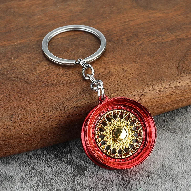 Creative Mini Gear Head Keychain Speed Gearbox Keyring for Car Key Turbo Hub Brake Disc Pendant Shock Absorber Keys Holder Chain