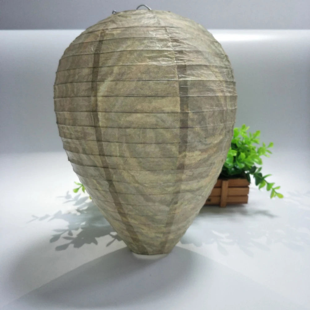 1-10PCS Hanging Fake Wasp Nest Decoy Waterproof Hornet Fly Catcher Insect Paper Drive Beehive Paper Lantern Hornets Repellent Tr