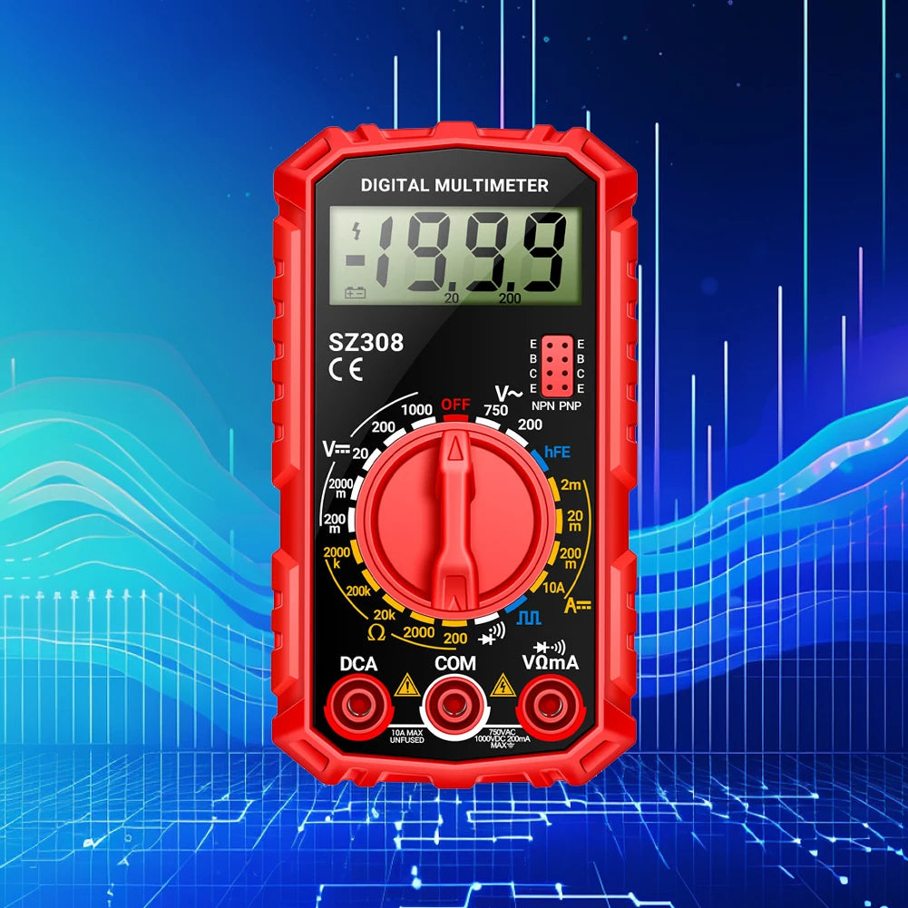 ANENG SZ308 Digital Multimeter AC/DC Current Meter Voltage Resistance Meter Electrician LCD Backlight Ohm Square Wave Test