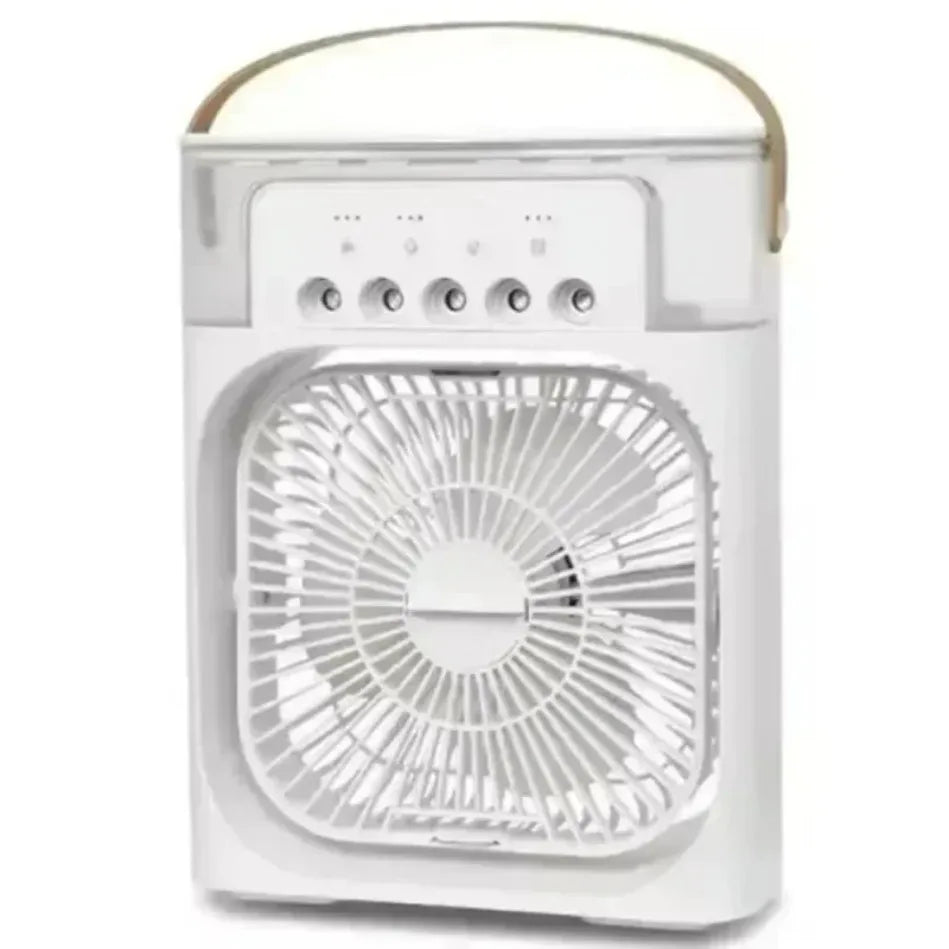 3 In 1 Portable Air Adjustment Humidifier Fan AIr Conditioner Household Small Air Cooler LED Night Lights Home Office Fans