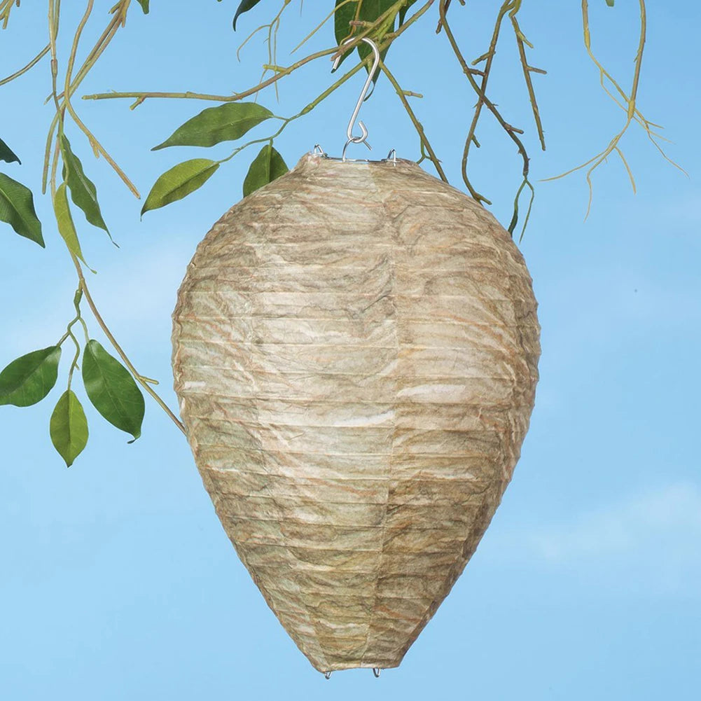 1-10PCS Hanging Fake Wasp Nest Decoy Waterproof Hornet Fly Catcher Insect Paper Drive Beehive Paper Lantern Hornets Repellent Tr
