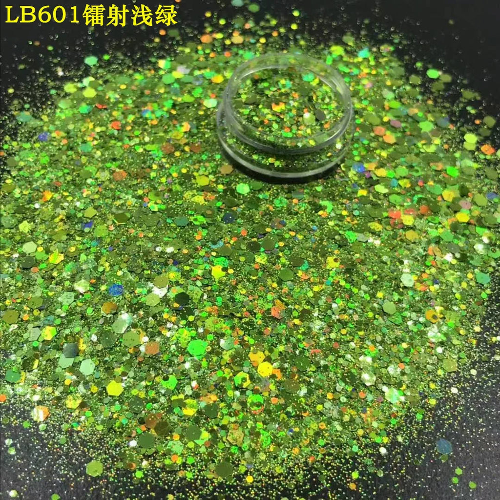 24 Colors Holographic Chunky Glitter 24 Colors Total Laser Nail Glitter Flakes Chunky Holographic Laser Nail Glitter 2030