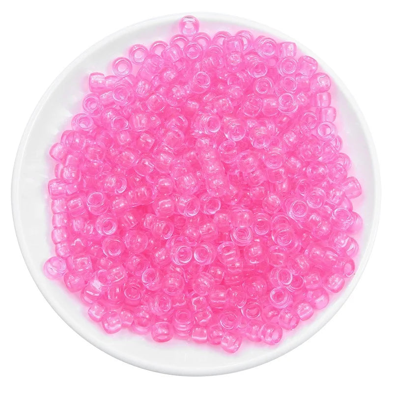 50Pcs 100Pcs Transparent 4mm Big Hole Dreadlock Beads for Jumbo Braids Dreadlock Resin Clear For Hair Accessories Styling Tool