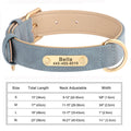 Custom Leather Dog Collar Personalized Collars with Free Engraved Nameplate for Small Medium Large Dogs Pitbull Labrador XS-XXL