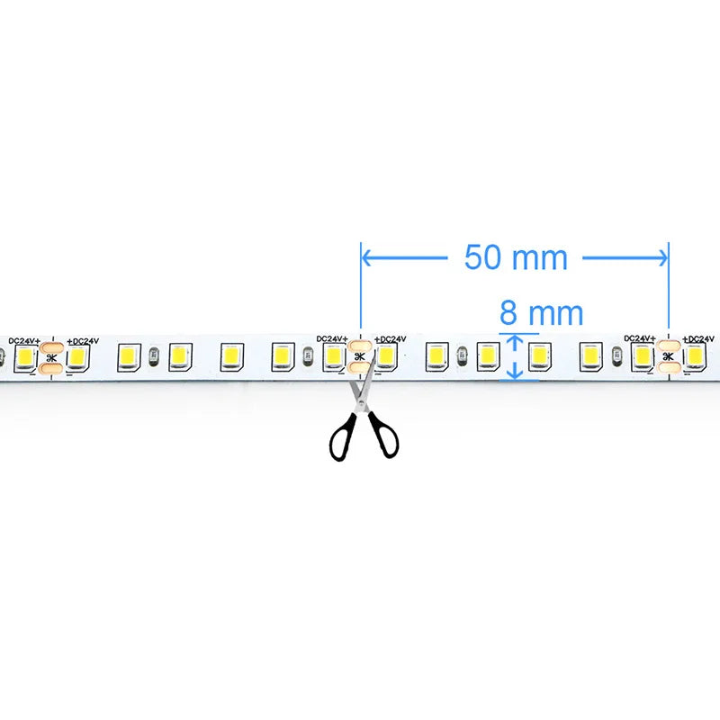 Tira LED dengsum DC24V | 120LEDs/m | Flexible y Cortable | 5m a 20m | 3000K/4000K/6500K | Sala - Firu Total Sales