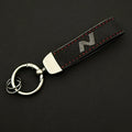 1pc Woman Men Suede Leather N Line Luxury Car Keychain For Hyundai i30 i20 i10 Elantra Kona Tucson Auto Decoration Accessories