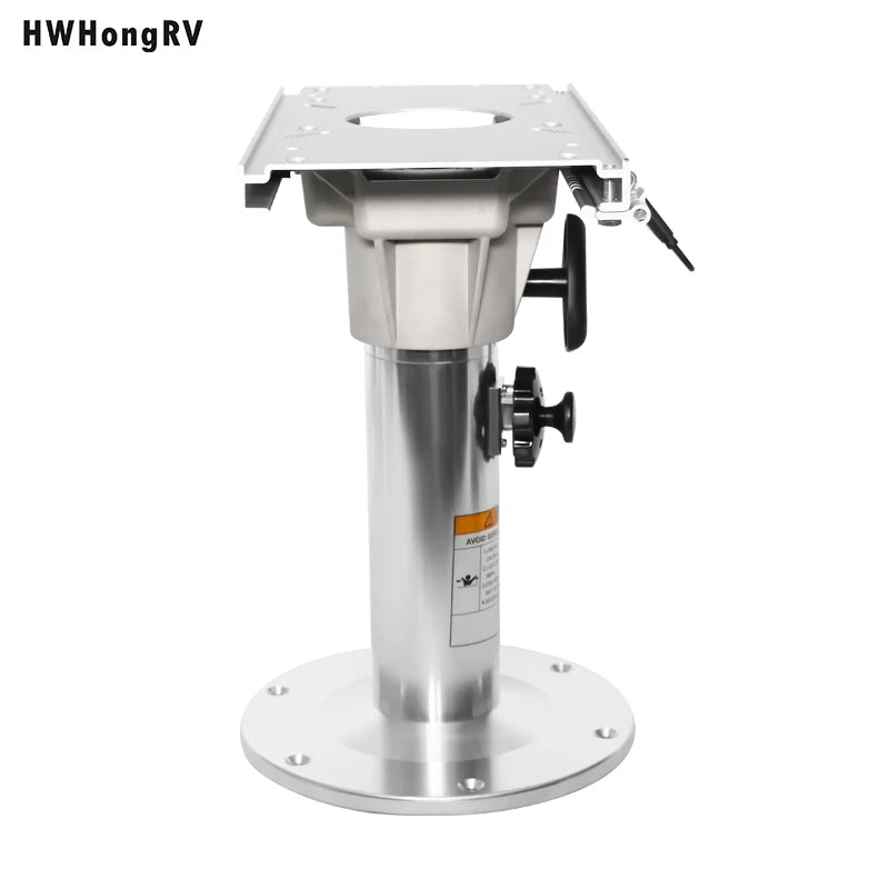 Aluminum Adjustable Height Locking Boat Seat Pedestal with Slide，Boat Chair Base with height adjustable from 13inch to 19 inches
