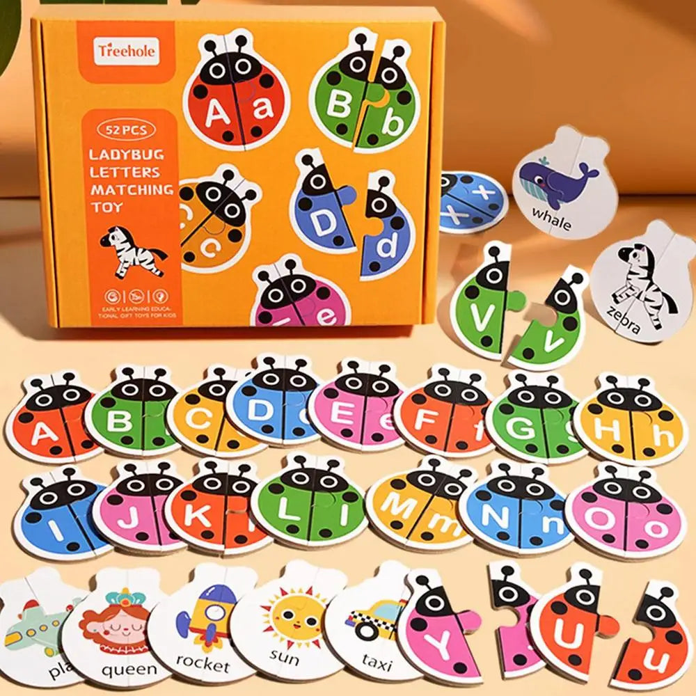 Alphabet Matching Game Puzzle Sight Words Matching Game Alphabet Matching Card Educational Toy Animal Words Preschool Learning