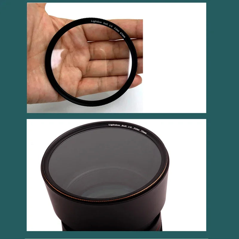 1/4 White Mist Camera Filter Soft Diffusion Dreamy Cinematic for Canon Nikon Sony Camera Lens 49mm 52mm 55mm 58mm 62mm 67mm 72mm