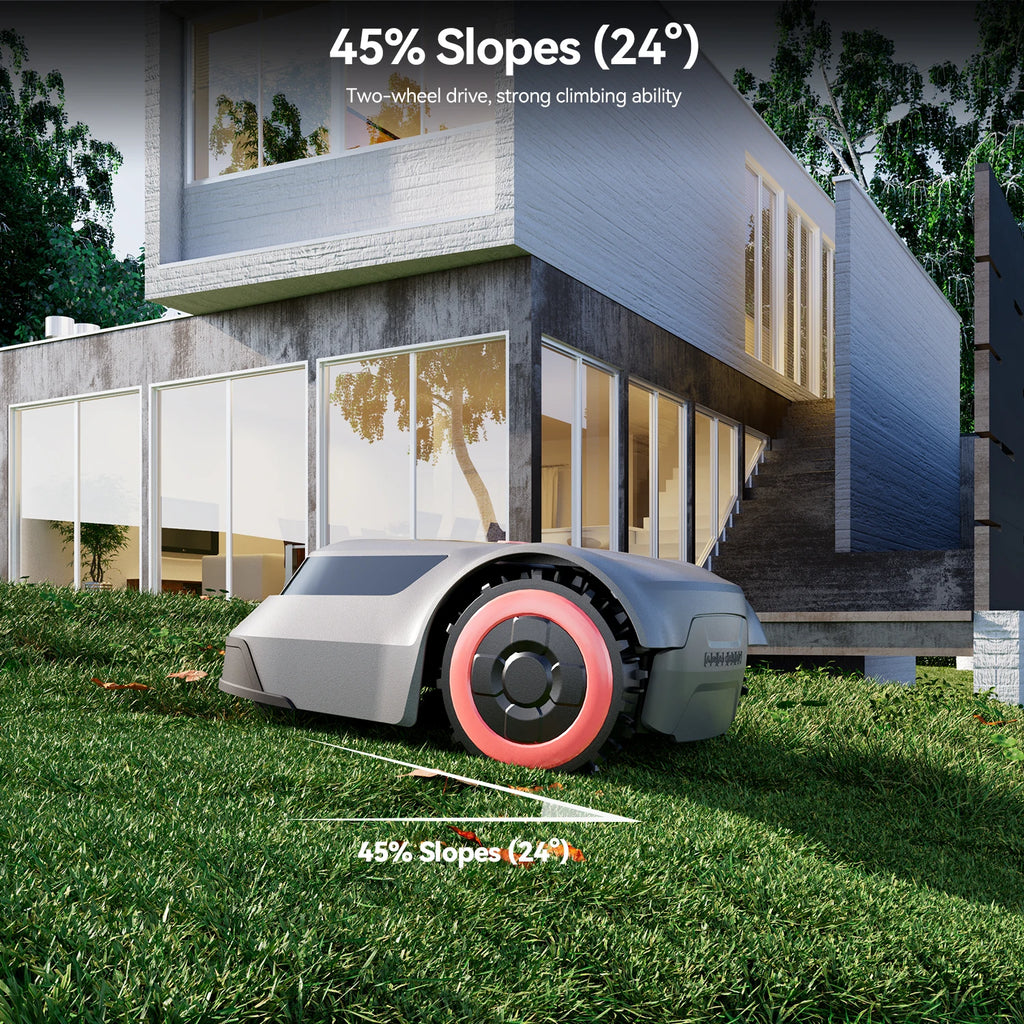 C-TOF Robot Lawn Mower Redkey MGC1000 Lawn Mower Robot Cable Break Detection Climbing Capacity 45% App Control Mowing Robot