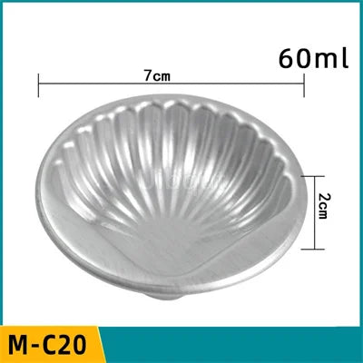 Set 5/10pcs Moldes Mini Acanalados de Aluminio para Pudding y Mousse 🍰