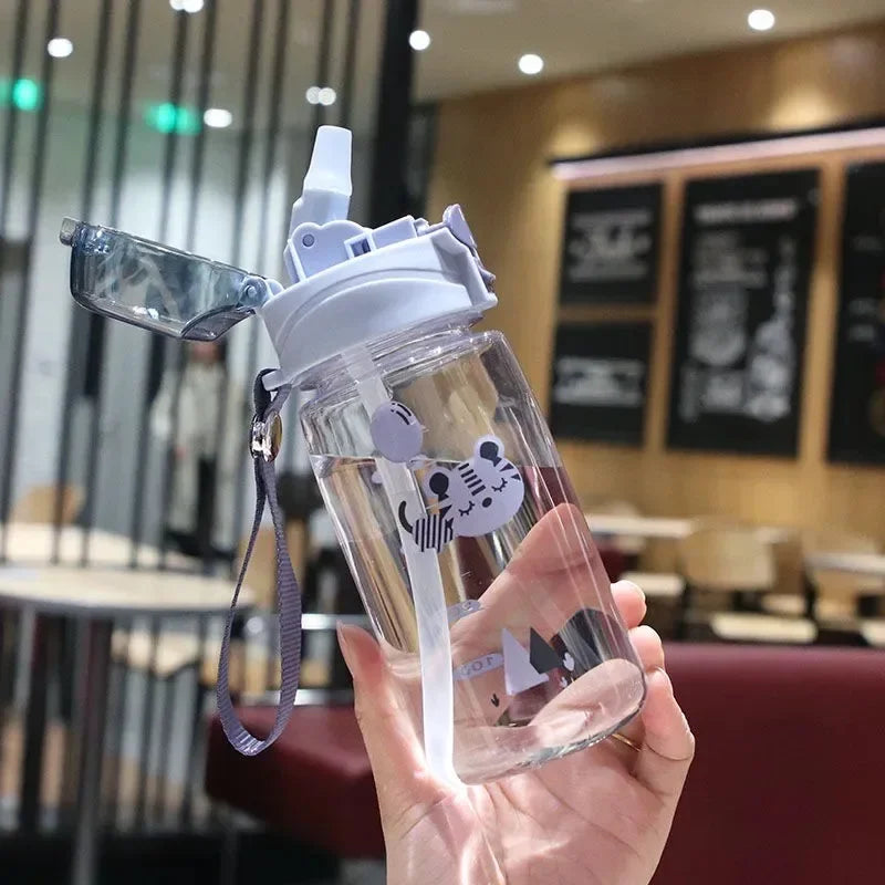 Lovely Kids Water Sippy Cup Creative Cartoon Baby Cups with Straws Leakproof Water Bottles Outdoor Childrens Cup