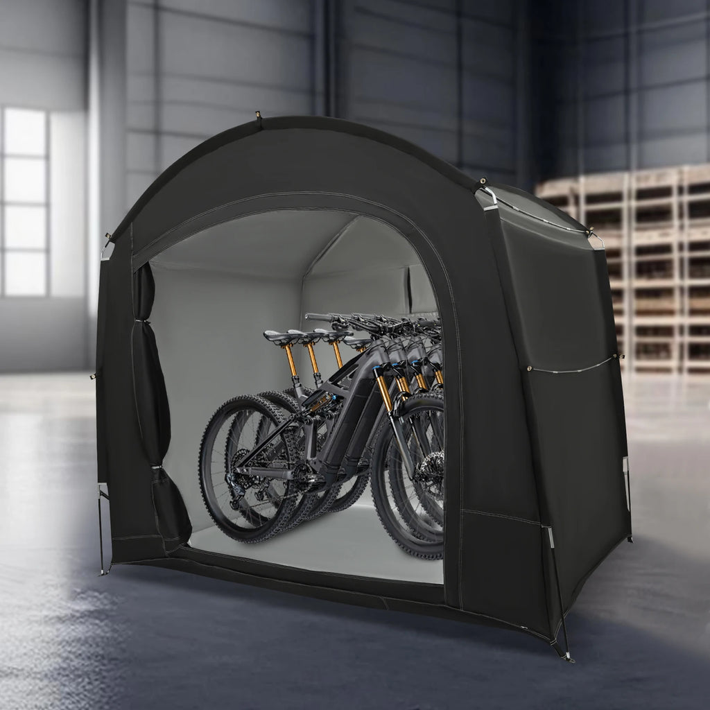 Outdoor 210D Oxford Cloth and Fiberglass Travel Bike Storage Tent for 1-4 Bikes Portable Waterproof Bicycle Shelter Tent Cover