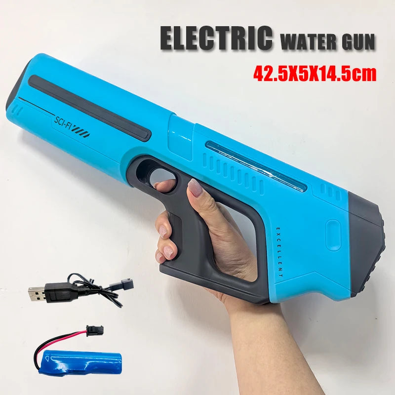 Pistola de Agua Eléctrica de Alta Presión | Juego de Verano para Niños 🔫 - Firu Total Sales