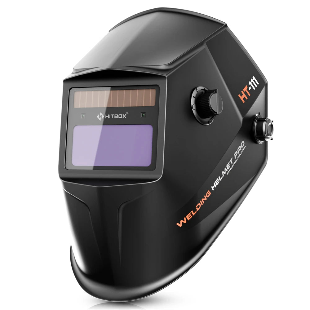 HITBOX Welding Helmet Auto Darkening Welding Mask For TIG MIG ARC Welder Machine Large View True Color DIN9-13 93*43MM Vision