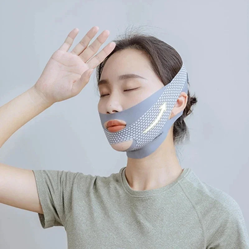 Banda Reductora Facial V-Shape | Reductor Doble Mentón | Lifting y Adelgazamiento | Cómoda para Dormir - Firu Total Sales
