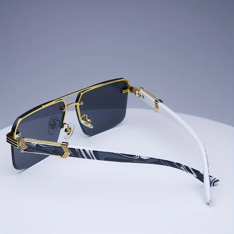 Fashion Rimless Frameless Sunglasses | Classic Small Square | Men & Women