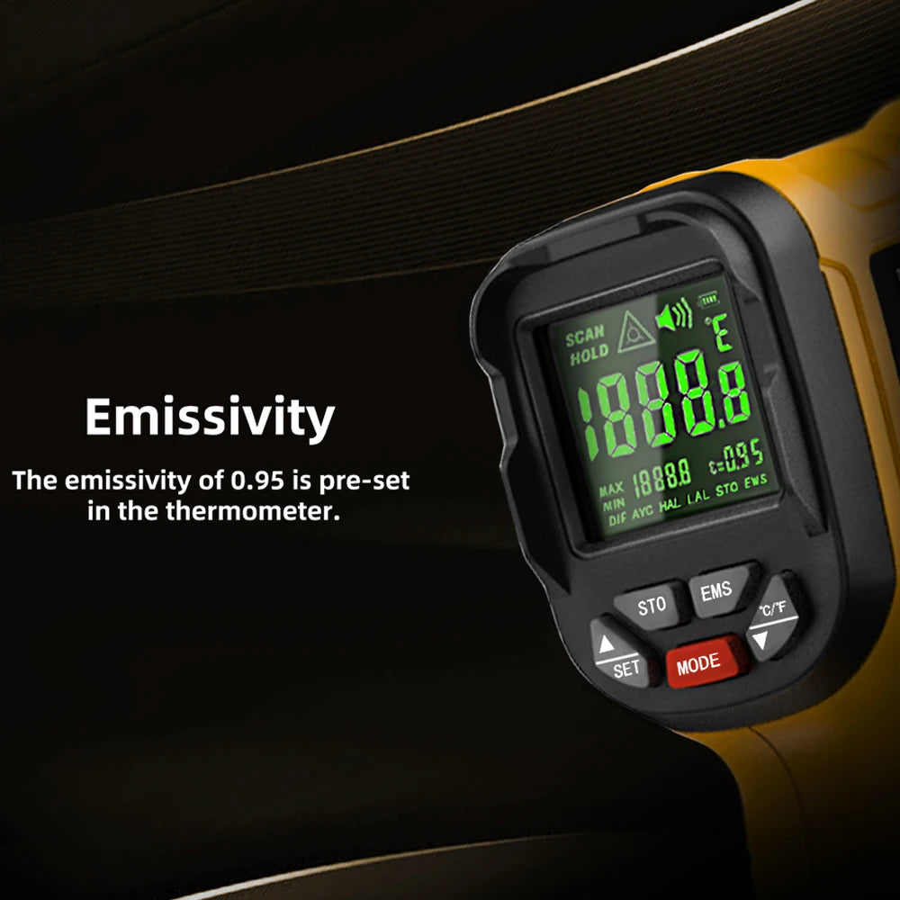 BSIDE Infrared Thermometer — Non-Contact Laser | -50° to 530°C | Professional