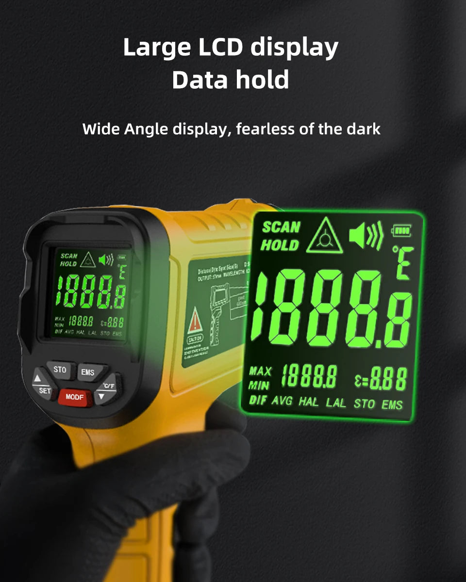 BSIDE Infrared Thermometer — Non-Contact Laser | -50° to 530°C | Professional