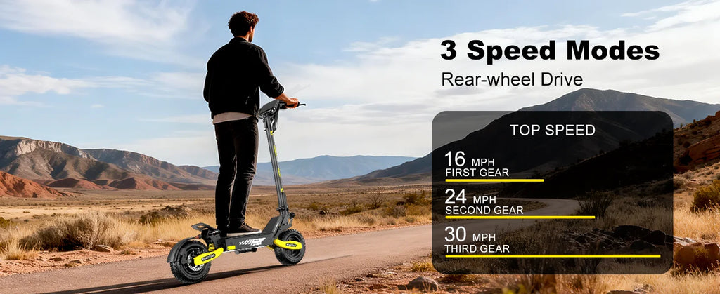 Scooter Eléctrico Off-Road 1200W 48V | 30MPH | Llanta 11" Sin Cámara | Plegable 🛥️