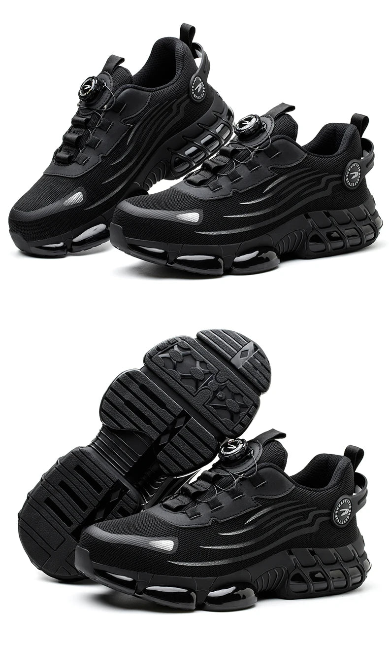 Zapatos de Seguridad Transpirables | Sin Cordones | Suela Blanda | Antipinchazos | Antiaplastad