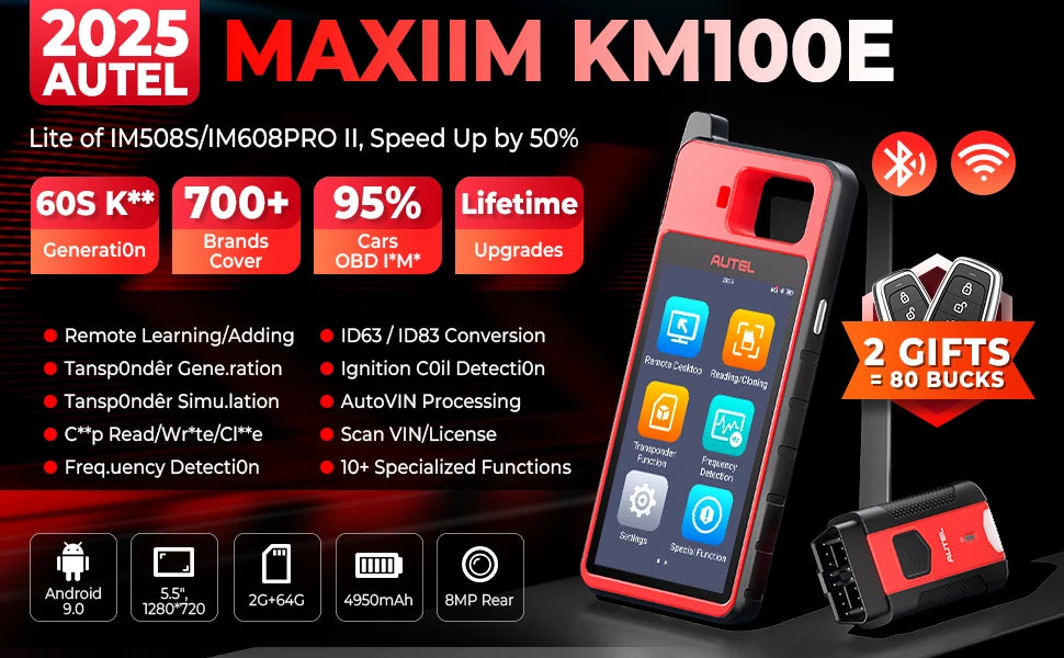 Autel MaxiIM KM100E Programador de Llaves OBD | IMMO | 2 IKEY Incluidas | Generación en 60s | 99% Autos - Firu Total Sales