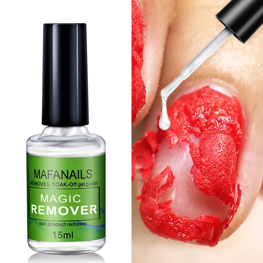 15ml/bottle Professional Non-Irritating Nail Gel Remover Polish Soak-Off 3 Minutes Quickly & Easily Removes Gel Polish 0.5fl.Oz