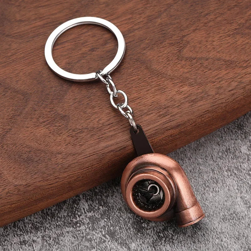 Creative Mini Gear Head Keychain Speed Gearbox Keyring for Car Key Turbo Hub Brake Disc Pendant Shock Absorber Keys Holder Chain