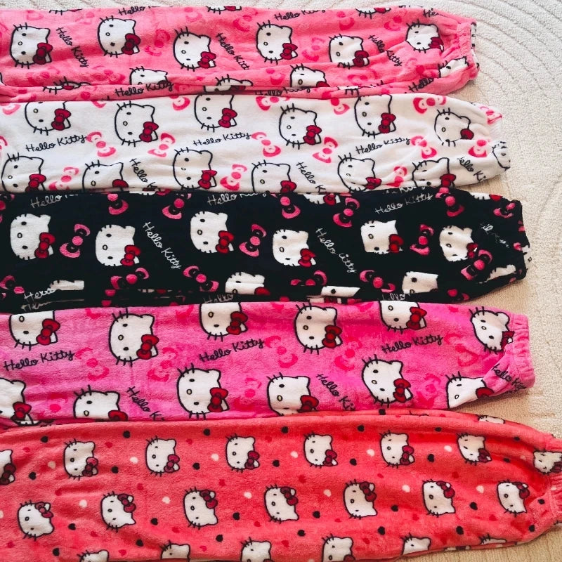 Pijama Hello Kitty Y2K para Mujer | Franela Suave | Pantalon de Casa Cartoon 💕 - Firu Total Sales