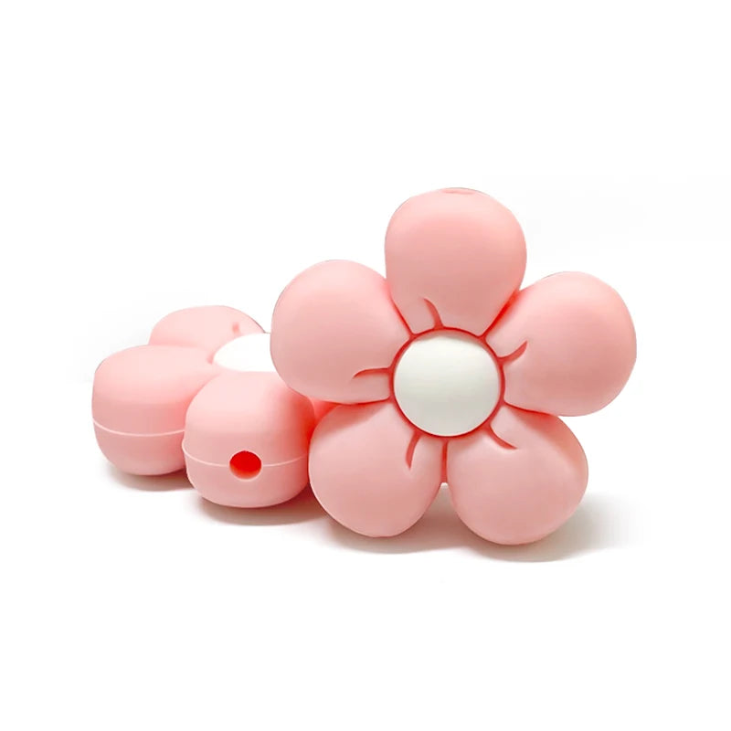1/3/10pcs Silicone Flower Pacifier Clips Food Grade Teethers For Baby DIY Baby Soother Nursing Pacifier Chain Accessories
