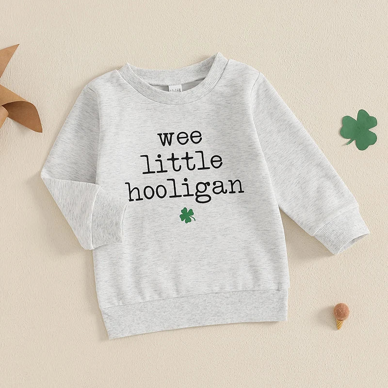 Hoodie Niños Trébol Verde - Sudadera Manga Larga Casual - Firu Total Sales