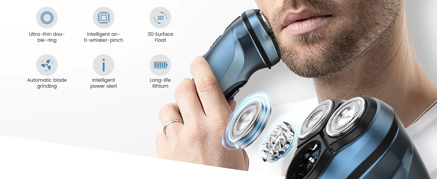 Sejoy Electric Razor for Men Rechargeable Electric Razor Shaving Machines  Mens Electric Shavers, - Firu Total Sales