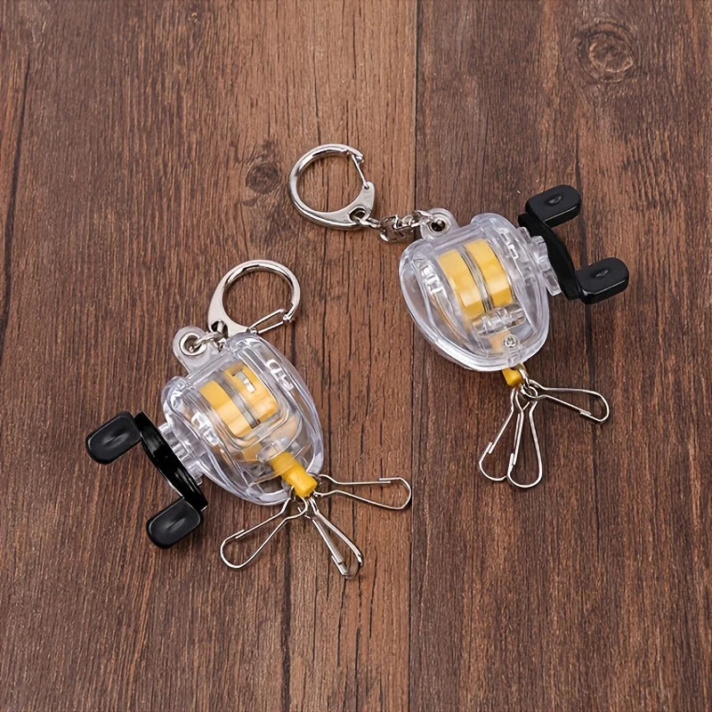 Wire rope telescopic buckle drum wheel type quick hook multi-tail easy hook fishing gear accessories fishing supplies.