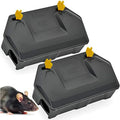 Rat Bait Station Outdoor Rodent Trap with Key Eliminates Rats Fast Keeps and Pets Safe Ideal for Indoor and Outdoor Use 2 Pack