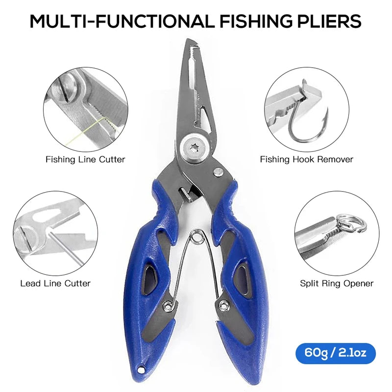 Kit Pesca Completo 263 Piezas | Caja Incluida | Alicates, Anzuelos Jig, Plomos, Giratorios y Snaps - Firu Total Sales